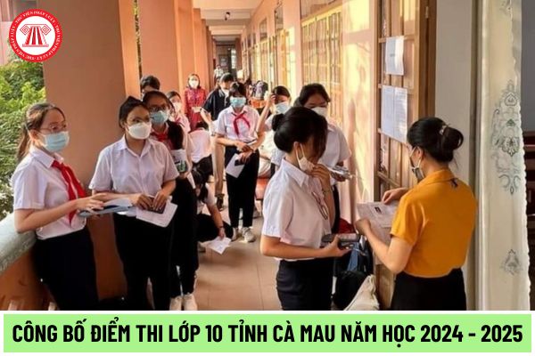 Khi nào công bố điểm thi lớp 10 tỉnh Cà Mau năm học 2024 - 2025?