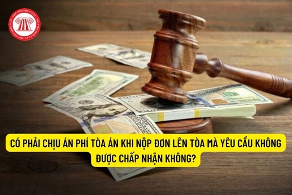 Có phải chịu án phí Tòa án khi nộp đơn lên Tòa mà yêu cầu không được chấp nhận không? 