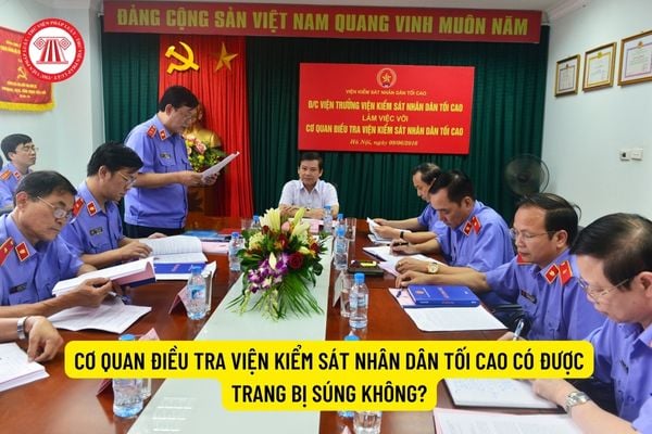 Cơ quan Điều tra Viện kiểm sát nhân dân tối cao có được trang bị súng không?