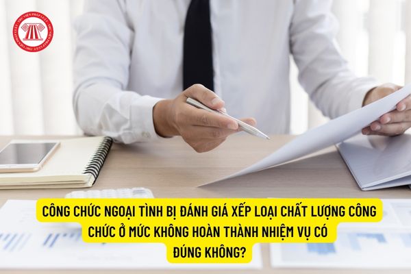 Công chức ngoại tình bị đánh giá xếp loại chất lượng công chức ở mức không hoàn thành nhiệm vụ có đúng không?