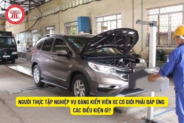 Người thực tập nghiệp vụ đăng kiểm viên xe cơ giới phải đáp ứng các điều kiện gì?