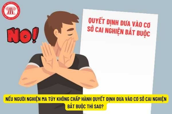 Nếu người nghiện ma túy không chấp hành quyết định đưa vào cơ sở cai nghiện bắt buộc thì sao?