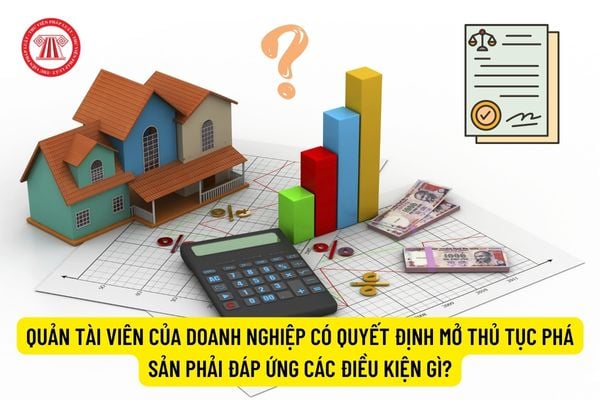 Quản tài viên của doanh nghiệp có quyết định mở thủ tục phá sản phải đáp ứng các điều kiện gì?