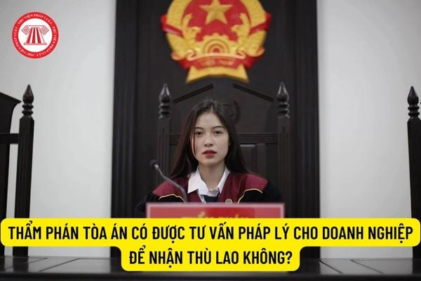 Thẩm phán Tòa án có được tư vấn pháp lý cho doanh nghiệp để nhận thù lao không?