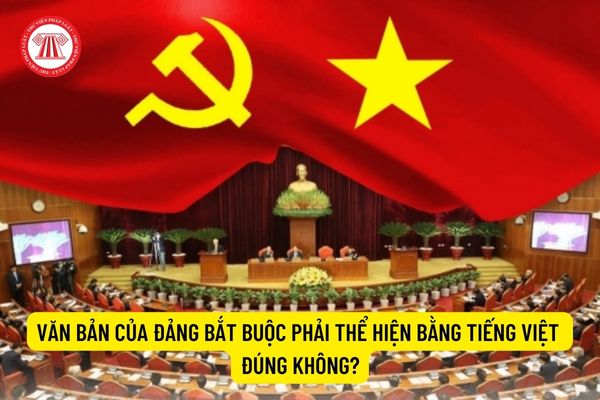 Văn bản của Đảng bắt buộc phải thể hiện bằng tiếng Việt đúng không?