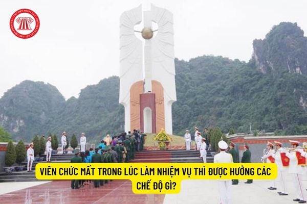 Viên chức mất trong lúc làm nhiệm vụ thì được hưởng các chế độ gì?