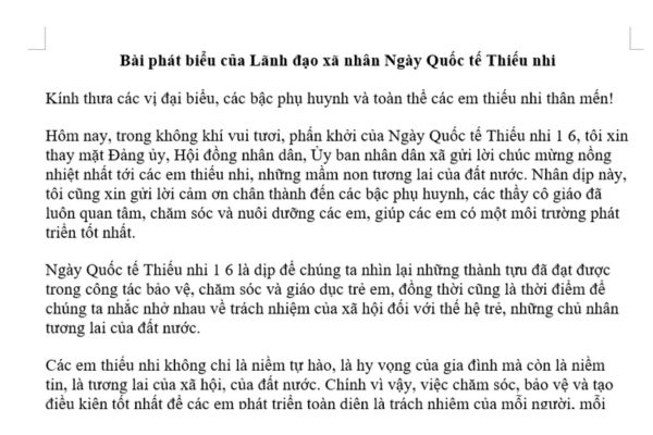 Bài phát biểu