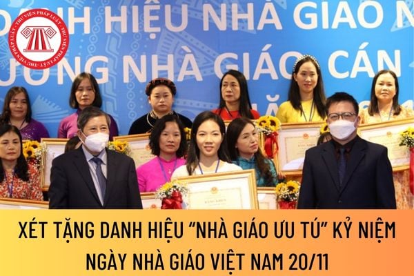 xét tặng danh hiệu nhà giáo ưu tú