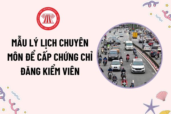 Mẫu lý lịch chuyên môn để cấp chứng chỉ đăng kiểm viên mới nhất theo Thông tư 45? Công việc chuyên môn của đăng kiểm viên bao gồm những gì?