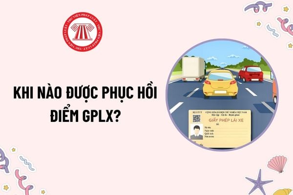 Khi nào được phục hồi điểm giấy phép lái xe? Giấy phép lái xe sau khi đổi, cấp lại, nâng hạng có được giữ nguyên số điểm?