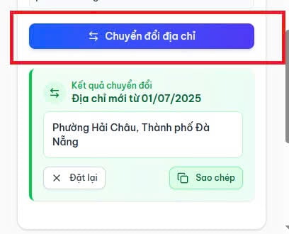 Chuyển đổi địa chỉ sau sáp nhập tại Đà Nẵng mới
