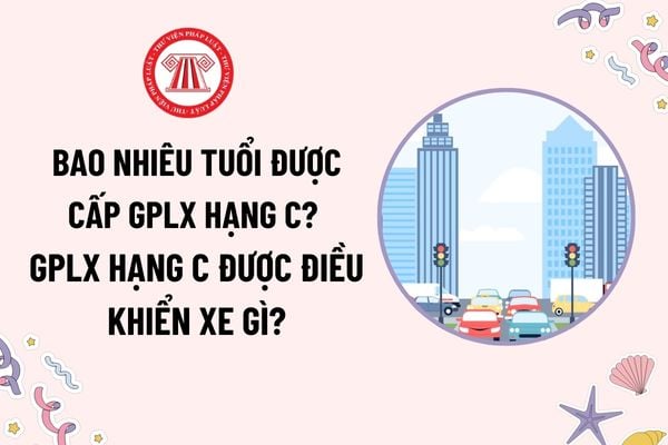 Bao nhiêu tuổi được cấp giấy phép lái xe hạng C? Giấy phép lái xe hạng C được điều khiển xe gì?