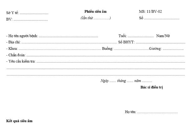 Mẫu Phiếu siêu âm mới nhất? Hồ sơ bệnh án bản điện tử có giá trị pháp lý không? Học sinh sinh viên có được sao chép hồ sơ bệnh án không?