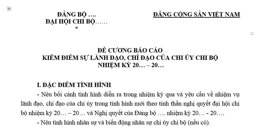 Mẫu đề cương Báo cáo kiểm điểm chi ủy chi bộ tại Đại hội Chi bộ? Tải mẫu mới nhất? Khi nào thì Đại hội Chi bộ được xem là hợp lệ?