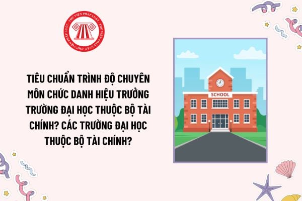 Tiêu chuẩn trình độ chuyên môn chức danh Hiệu trưởng trường đại học thuộc Bộ Tài chính? Các trường đại học thuộc Bộ Tài chính?