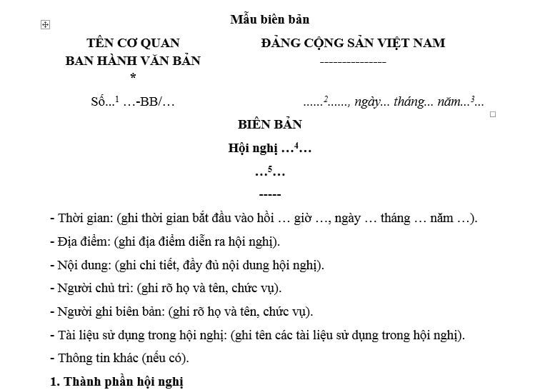 Mẫu biên bản Hội nghị Ban Chấp hành đảng bộ mới nhất? Tải mẫu? Cách ghi biên bản Hội nghị Ban Chấp hành đảng bộ như thế nào?