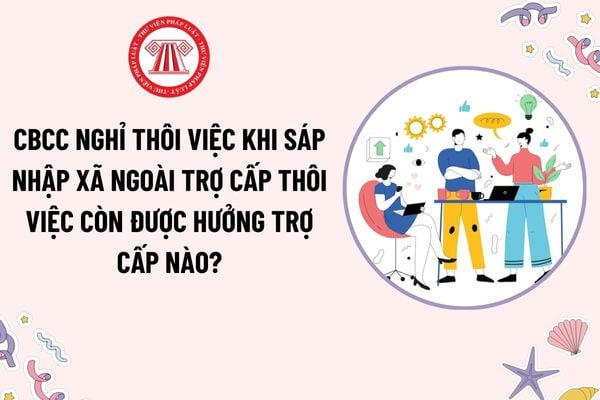 Ngoài trợ cấp thôi việc cán bộ công chức nghỉ thôi việc khi sáp nhập xã bỏ cấp huyện còn được hưởng trợ cấp nào?