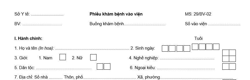 Mẫu Phiếu khám bệnh vào viện? Ghi chép hồ sơ bệnh án cần lưu ý điều gì? Người bệnh được ghi chép hồ sơ bệnh án khi nào?