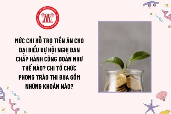 Mức chi hỗ trợ tiền ăn cho đại biểu dự hội nghị Ban Chấp hành công đoàn như thế nào? Chi tổ chức phong trào thi đua gồm những khoản nào?