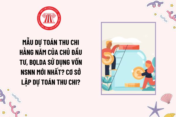 Mẫu Dự toán thu chi hằng năm của chủ đầu tư, BQLDA sử dụng vốn NSNN mới nhất? Cơ sở lập dự toán thu chi?