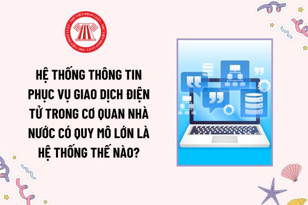 Hệ thống thông tin phục vụ giao dịch điện tử trong cơ quan Nhà nước có quy mô lớn là hệ thống thế nào?