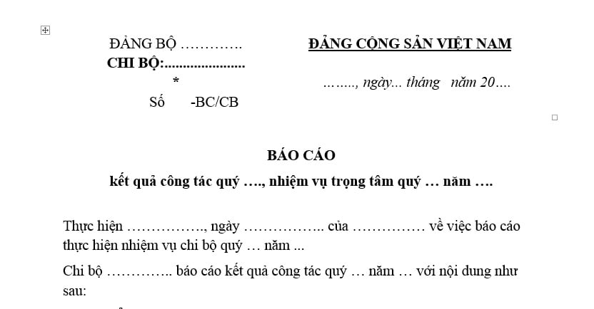 Mẫu Báo cáo quý chi bộ mới nhất? Tải mẫu Báo cáo quý chi bộ? Báo cáo quý chi bộ được dùng để làm gì?