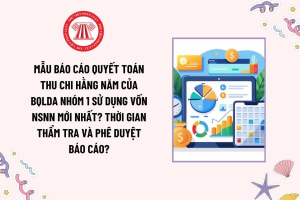 Mẫu Báo cáo quyết toán thu chi hằng năm của BQLDA nhóm 1 sử dụng vốn NSNN mới nhất? Thời gian thẩm tra và phê duyệt báo cáo?