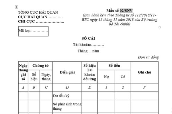 Mẫu Sổ cái trong kế toán thuế xuất nhập khẩu? Tải mẫu? Thời điểm đóng kỳ kế toán thuế xuất nhập khẩu năm?