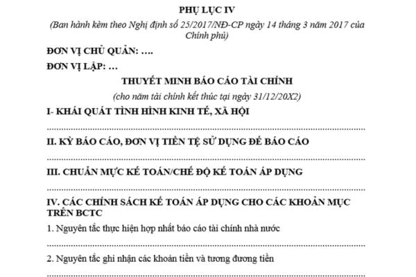 Mẫu thuyết minh báo cáo tài chính nhà nước mới nhất? Tải mẫu ở đâu? Báo cáo tài chính nhà nước phải được công khai trong thời hạn bao lâu?