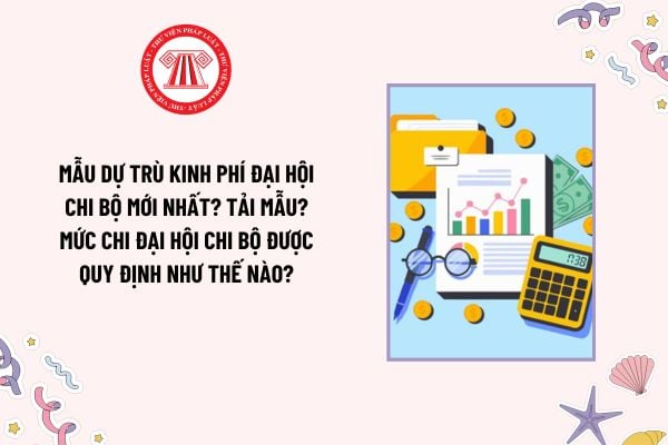 Mẫu Dự trù kinh phí đại hội chi bộ mới nhất? Tải mẫu? Mức chi đại hội chi bộ được quy định như thế nào?