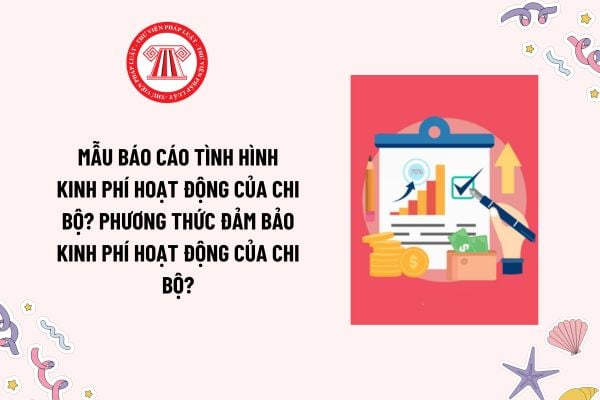 Mẫu Báo cáo tình hình kinh phí hoạt động của chi bộ? Phương thức đảm bảo kinh phí hoạt động của chi bộ?