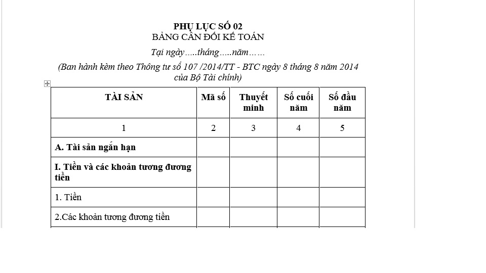 Mẫu bảng cân đối kế toán áp dụng với Người điều hành dầu khí như thế nào?