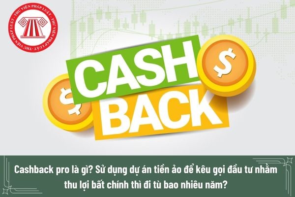 Cashback pro là gì? Sử dụng dự án tiền ảo để kêu gọi đầu tư nhằm thu lợi bất chính thì đi tù bao nhiêu năm?