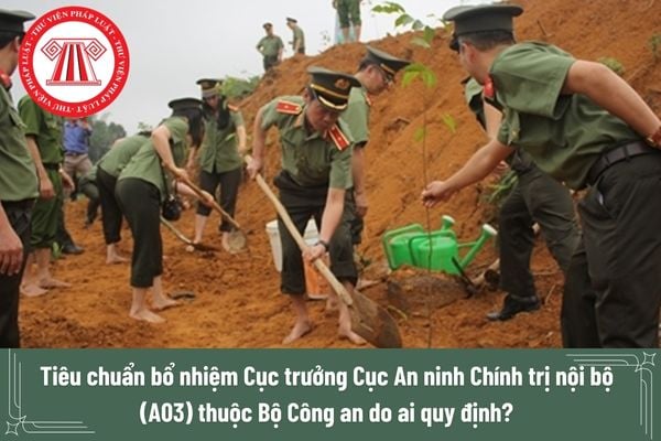 Tiêu chuẩn bổ nhiệm Cục trưởng Cục An ninh Chính trị nội bộ (A03) thuộc Bộ Công an do ai quy định?