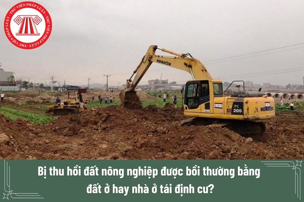 Bị thu hồi đất nông nghiệp được bồi thường bằng đất ở hay nhà ở?