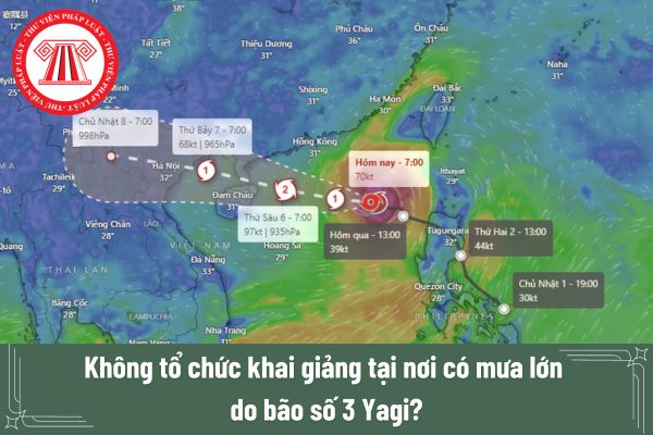 Không tổ chức lễ khai giảng tại nơi mưa lớn do bão số 3 Yagi? Bão số 3 Yagi thuộc rủi ro thiên tai cấp độ 5?