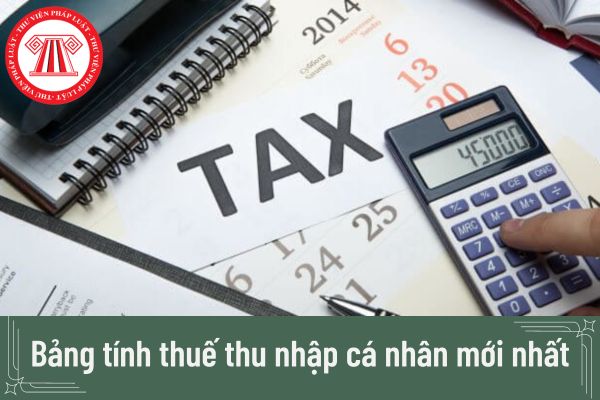 Bảng tính thuế thu nhập cá nhân mới nhất dành cho người lao động? 