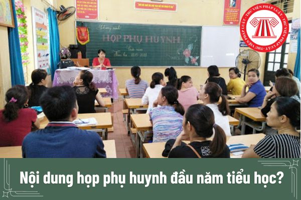 Nội dung họp phụ huynh đầu năm tiểu học? 