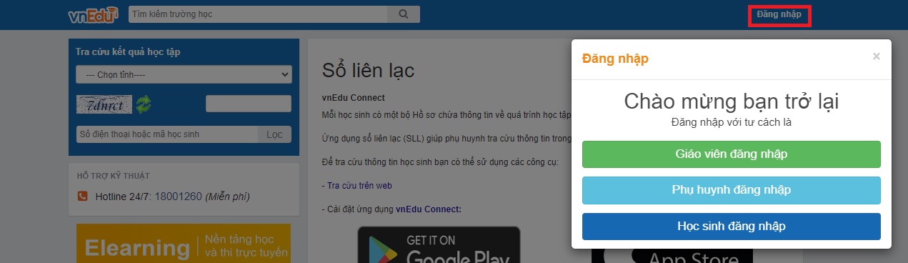 Đăng nhập VnEdu