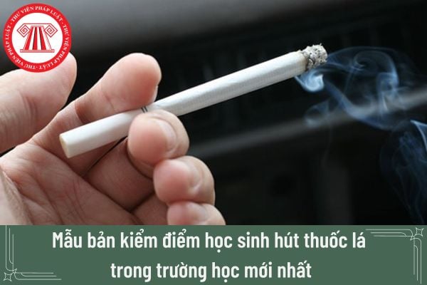 Mẫu bản kiểm điểm học sinh hút thuốc lá trong trường học mới nhất?