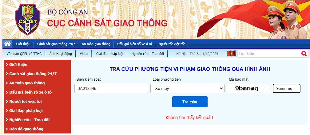 Tra cứu phạt nguội