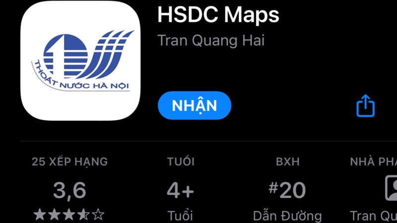 Xem bản đồ ngập lụt Hà Nội bằng ứng dụng HSDC Maps