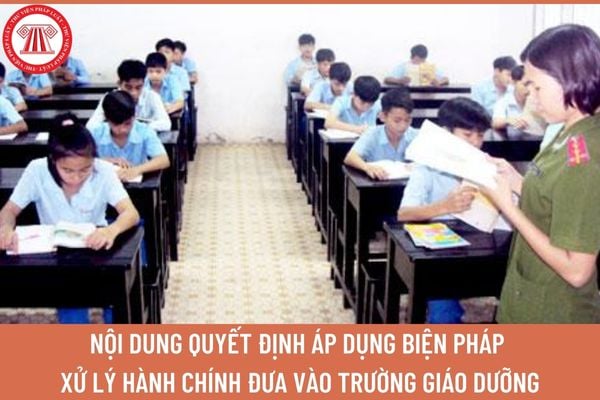 nội dung quyết định đưa vào trường giáo dương