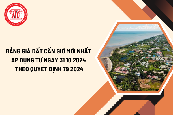 Bảng giá đất Cần Giờ mới nhất áp dụng từ ngày 31 10 2024 theo Quyết định 79 2024? Chi tiết bảng giá đất Cần Giờ mới nhất?