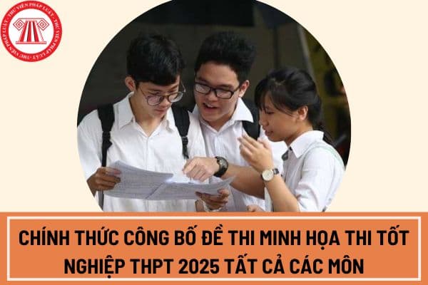 Chính thức công bố đề thi minh họa thi tốt nghiệp THPT 2025 tất cả các môn? Tải toàn bộ đề thi minh họa ở đâu?