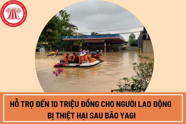 Hỗ trợ đến 10 triệu đồng cho người lao động bị thiệt hại sau bão Yagi?