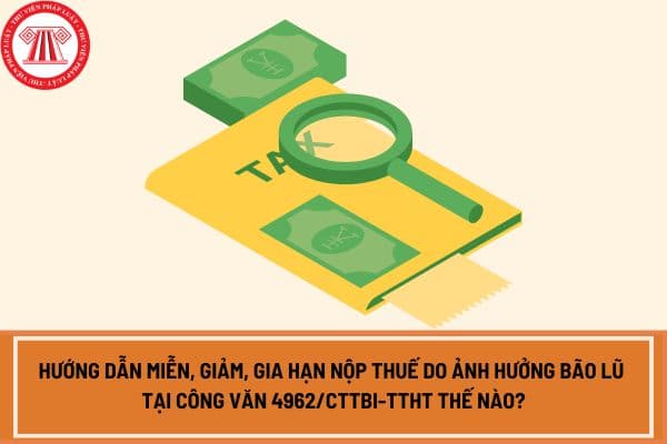 Hướng dẫn miễn, giảm, gia hạn nộp thuế do ảnh hưởng thiên tai, bão lũ tại Công văn 4962/CTTBI-TTHT thế nào?