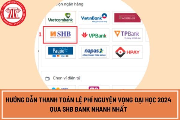 Hướng dẫn thanh toán lệ phí nguyện vọng đại học 2024 qua SHB Bank nhanh nhất và chính xác nhất?