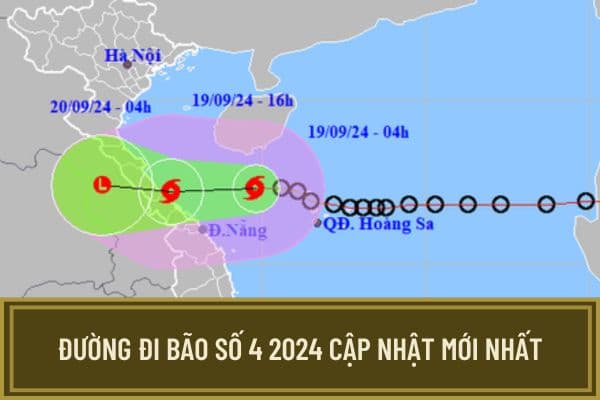 Đường đi bão số 4 2024 cập nhật mới nhất?