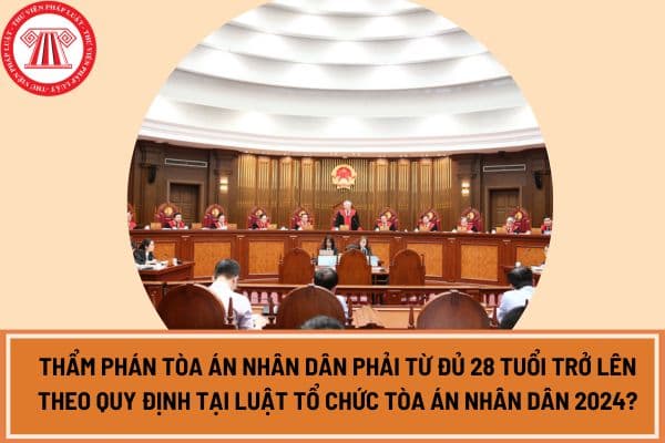 Thẩm phán Tòa án Nhân dân phải từ đủ 28 tuổi trở lên theo quy định tại Luật Tổ chức Tòa án Nhân dân 2024?